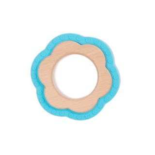 B-Gryzak drewniano-silikonowy Flower Blue