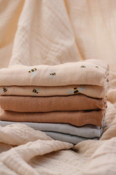 Muślinowe pieluszki 6 pack 70x70 cm Honeybee