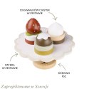 Drewniana patera z ciastkami, układanka, klocki dla dzieci, gotowanie Micki MICKI
