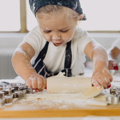 Drewniany wałek do ciasta, akcesoria kuchenne dla dzieci, zabawka, Micki MICKI