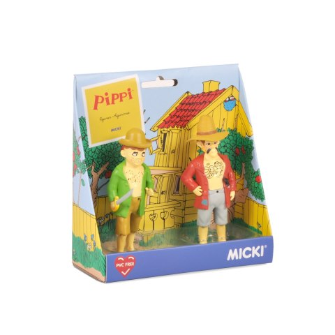 Figurki Piraci zestaw do zabawy, Pippi Langstrumpf pirat zabawka dla dzieci MICKI