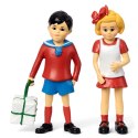 Figurki Tommy i Annika zestaw dla dzieci, Pippi Langstrumpf, zabawa lalkami MICKI