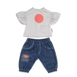 Jeansy i t-shirt dla lalki 45 cm, zabawa w przebieranie, ubranka, Skrallan MICKI