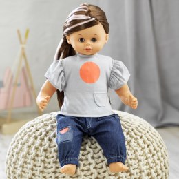 Jeansy i t-shirt dla lalki 45 cm, zabawa w przebieranie, ubranka, Skrallan MICKI