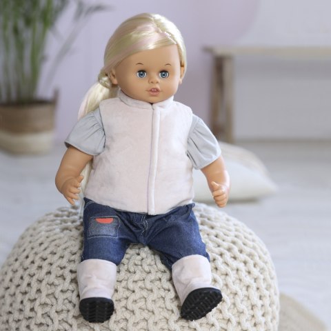 Kamizelka i kozaki dla lalki 45 cm, przebieranie zabawa z lalkami, Skrallan MICKI