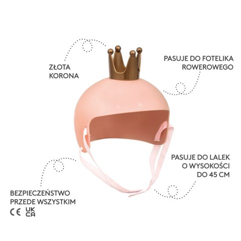 Kask rowerowy dla lalki, zabawka dla dzieci, nauka bezpieczeństwa, Skrallan MICKI