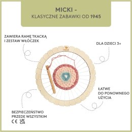 Krosno okrągłe dla dzieci 21 cm ramka do tkania, kreatywna zabawka, Micki MICKI