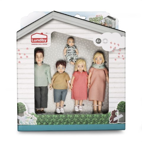 Lalki do domku dla lalek zestaw Charlie, zabawka dla dzieci, domek, Lundby MICKI
