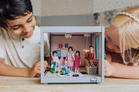 Lalki do domku dla lalek zestaw Nikki, zabawka dla dzieci, domek, Lundby MICKI