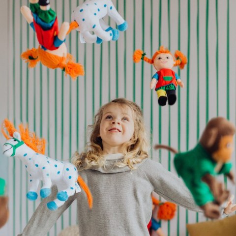 Maskotka małpka Pippi Langstrumpf Pan Nilsson 23 cm, przytulanka dla dzieci MICKI