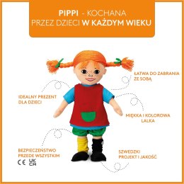 Miękka lalka Pippi Langstrumpf 20 cm, przytulanka, zabawka dla dzieci MICKI