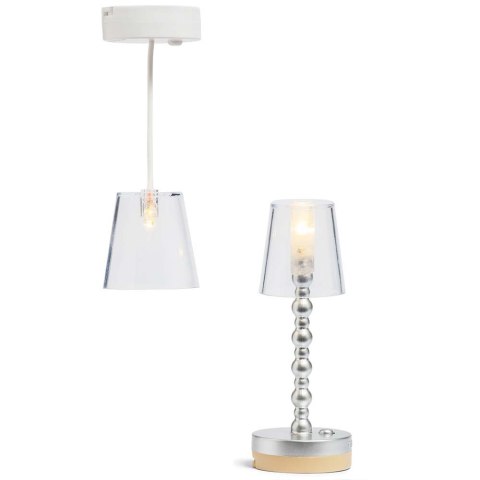 Oświetlenie domku dla lalek zestaw, wyposażenie, lampy zabawka domki Lundby MICKI