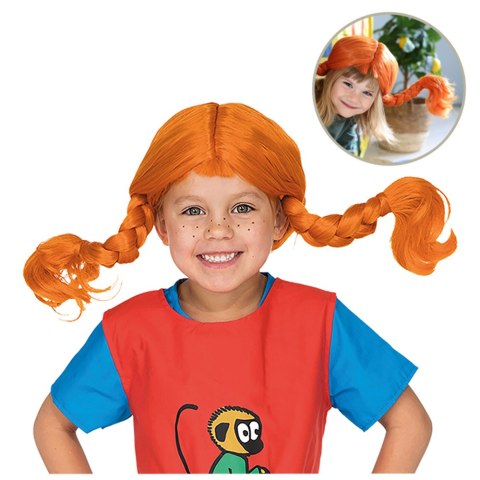 Peruka Pippi Langstrumpf kostium przebranie dla dzieci na bal przebierańców MICKI