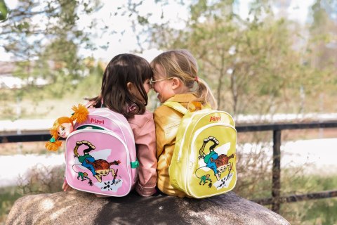 Plecak dla dzieci żółty, akcesoria zabawka dla przedszkolaka wyprawka Pippi MICKI