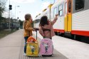 Walizka na kółkach dla dzieci różowa akcesoria podróż zabawa wyprawka Pippi MICKI