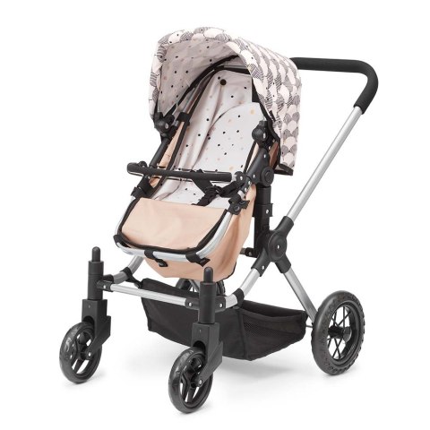 Wózek dla lalek premium 3 w 1, gondola, spacerówka i nosidełko, Skrallan MICKI