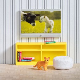 Zestaw mebli RTV z telewizorem do domku dla lalek zabawka dla dzieci Lundby MICKI