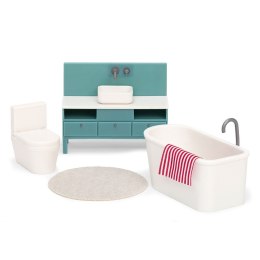 Zestaw mebli do łazienki do domku dla lalek basic, meble łazienkowe, Lundby MICKI