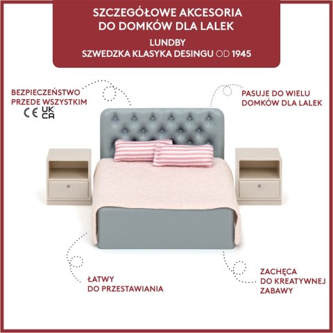 Zestaw mebli do sypialni do domku dla lalek basic zabawka dla dzieci Lundby MICKI