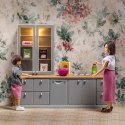 Zestaw mebli kuchennych do domku dla lalek, kredens, kuchnia zabawka Lundby MICKI