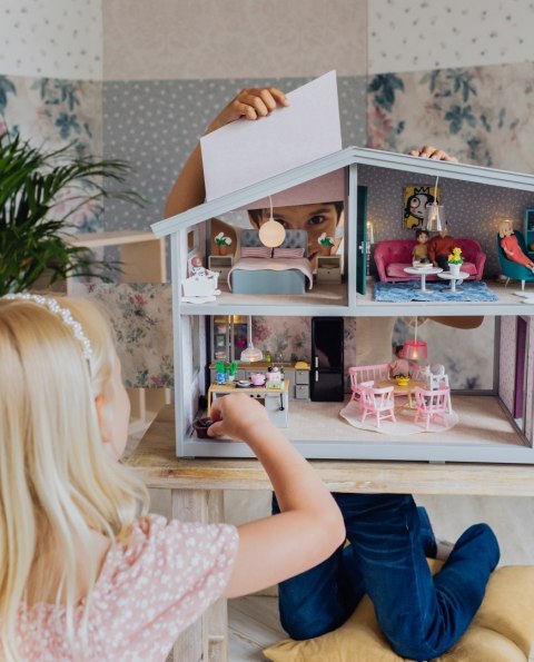 Zestaw mebli kuchennych do domku dla lalek, kredens, kuchnia zabawka Lundby MICKI