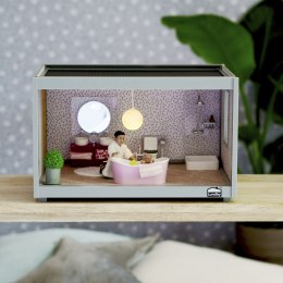 Zestaw wanna do łazienki do domku dla lalek meble łazienkowe zabawka Lundby MICKI