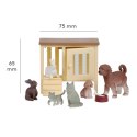 Zwierzątka domowe do domku dla lalek figurki pies kot królik zabawka Lundby MICKI