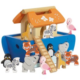 Arka Noego, sorter kształtów, figurki, statek zwierzątka zabawka Le Toy Van Le Toy Van