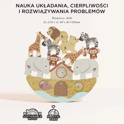 Arka Noego, zabawka balansująca, figurki, statek, zwierzątka, Le Toy Van Le Toy Van