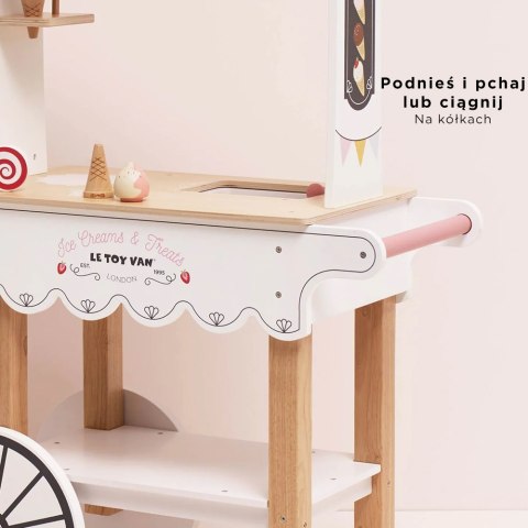 Drewniana lodziarnia dla dzieci, słodki stół, zabawka, lody, Le Toy Van Le Toy Van