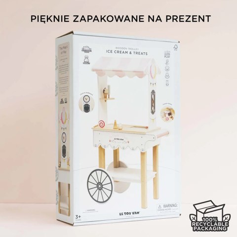 Drewniana lodziarnia dla dzieci, słodki stół, zabawka, lody, Le Toy Van Le Toy Van