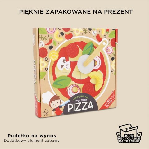 Drewniana pizza zabawka dla dzieci, odgrywanie ról, gotowanie, Le Toy Van Le Toy Van