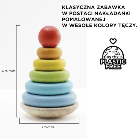 Drewniana układanka zabawka edukacyjna, piramida dla dzieci, Le Toy Van Le Toy Van