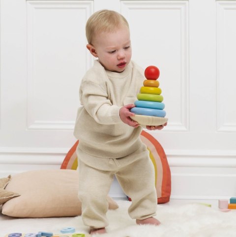 Drewniana układanka zabawka edukacyjna, piramida dla dzieci, Le Toy Van Le Toy Van