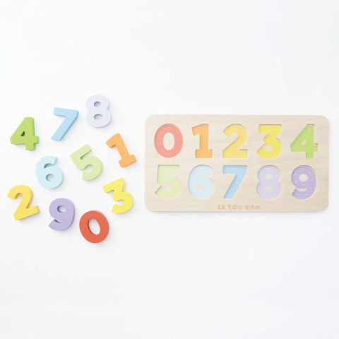 Drewniane cyferki zabawka edukacyjna dla dzieci sorter kształtów Le Toy Van Le Toy Van