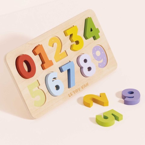 Drewniane cyferki zabawka edukacyjna dla dzieci sorter kształtów Le Toy Van Le Toy Van