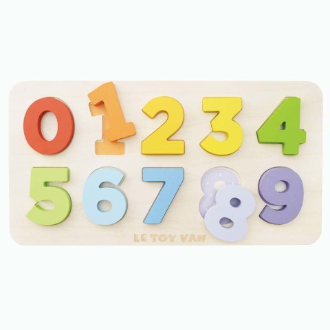Drewniane cyferki zabawka edukacyjna dla dzieci sorter kształtów Le Toy Van Le Toy Van
