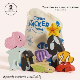 Drewniane figurki rybki, zabawka edukacyjna układanka dla dzieci Le Toy Van Le Toy Van
