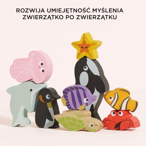 Drewniane figurki rybki, zabawka edukacyjna układanka dla dzieci Le Toy Van Le Toy Van
