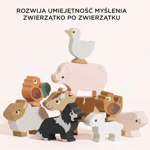 Drewniane figurki zwierzątka wiejskie, zabawka układanka, dzieci Le Toy Van Le Toy Van