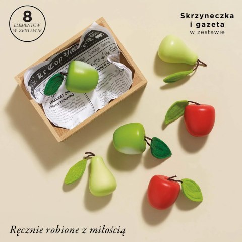 Drewniane jabłka i gruszki w skrzynce, zabawka dla dzieci, sklep Le Toy Van Le Toy Van