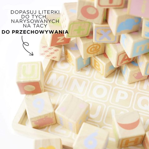 Drewniane klocki ABC zabawka edukacyjna dla dzieci, nauka liter, Le Toy Van Le Toy Van