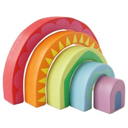 Drewniane klocki tęcza, zestaw, zabawka edukacyjna dla dzieci, Le Toy Van Le Toy Van