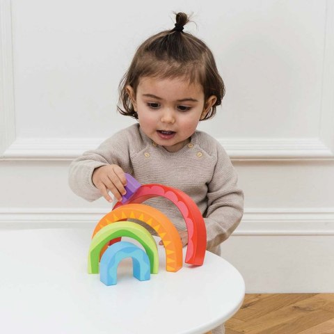 Drewniane klocki tęcza, zestaw, zabawka edukacyjna dla dzieci, Le Toy Van Le Toy Van