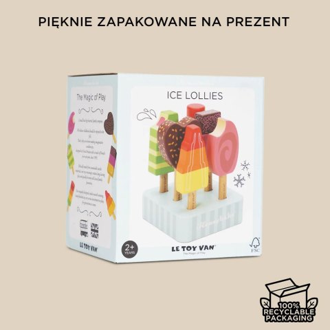 Drewniane lody na patyku zestaw, zabawka dla dzieci, lodziarnia, Le Toy Van Le Toy Van