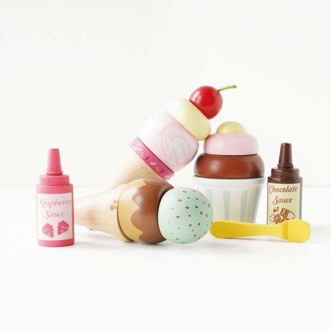 Drewniane lody rożki zestaw Carlo's Gelato, zabawka, lodziarnia, Le Toy Van Le Toy Van