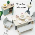 Drewniane mebelki do domku dla lalek jadalnia Daisylane, zestaw, Le Toy Van Le Toy Van