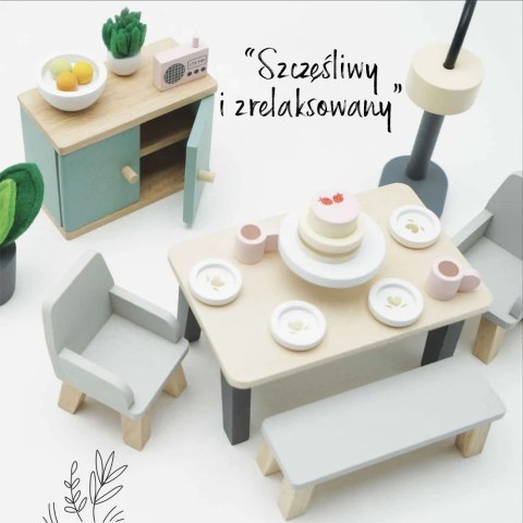 Drewniane mebelki do domku dla lalek jadalnia Daisylane, zestaw, Le Toy Van Le Toy Van