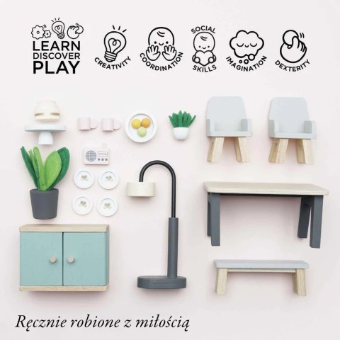 Drewniane mebelki do domku dla lalek jadalnia Daisylane, zestaw, Le Toy Van Le Toy Van