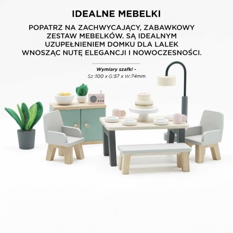 Drewniane mebelki do domku dla lalek jadalnia Daisylane, zestaw, Le Toy Van Le Toy Van